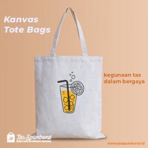 Kanvas Tote Bags - kegunaan tas dalam bergaya tasspunbond.id